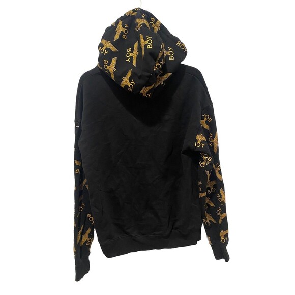 Unisex Boy London Black Gold Hoodie Pullover Hooded Full zip sweater Sz XL - Picture 7 of 9
